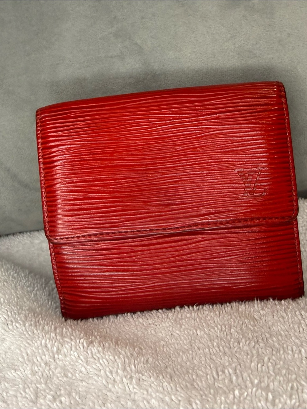 Louis Vuitton Red Epi Leather Compact Wallet